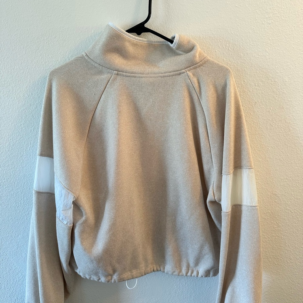 PINK Victoria's Secret Cream Embroidered Logo Knit Top - Picture 4 of 4